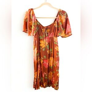 Billabong Floral Rust Mini Dress